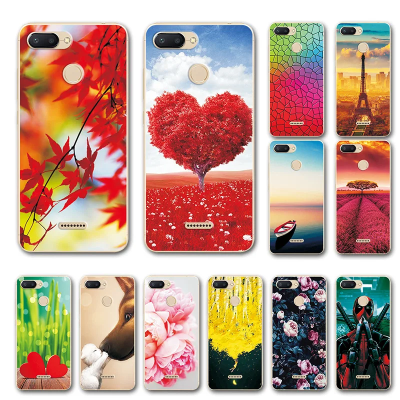 

Various Case Cover For Xiaomi Redmi 6 5.45" Landscape Painted Soft TPU Cases Redmi 6 Redmi6 Fundas For Xiaomi Redmi 6 Capa