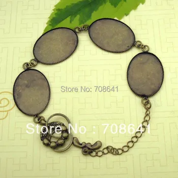 

Antique Bronze tone Oval Blank Bracelet 18x25mm Bezel tray Bases Glass Cabochon Pad cuff Brass Bracelet Settings Findings DIY