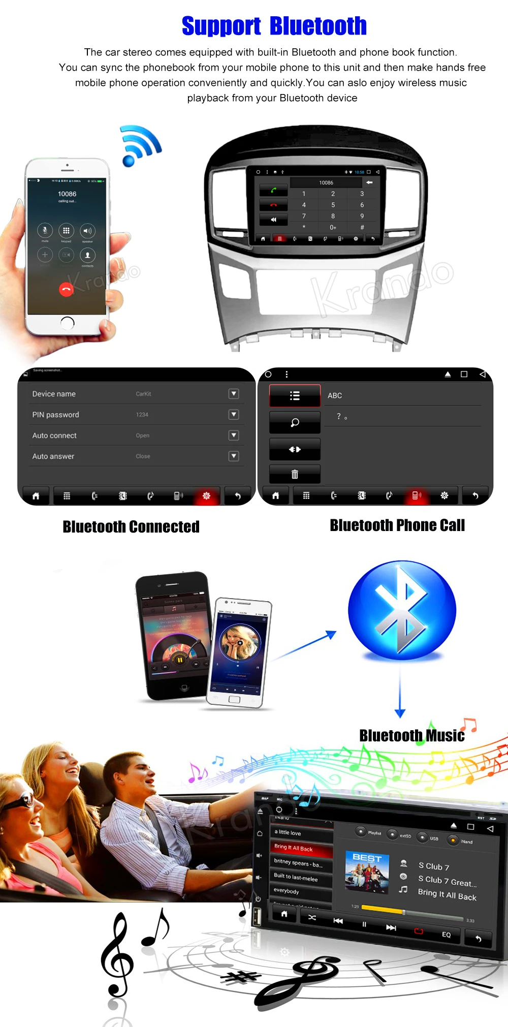 Clearance Krando Android 8.1 9" Big screen car multimedia player for hyundai H1 Grand Starex 2016 GPS navigation radio stereo BT wifi 4