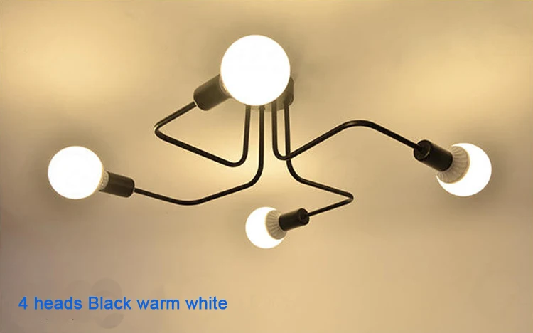  Vintage Ceiling Light Iron Multiple Rod Creative Retro Personality Luminaria Industrial Led Home Li - 32809165095
