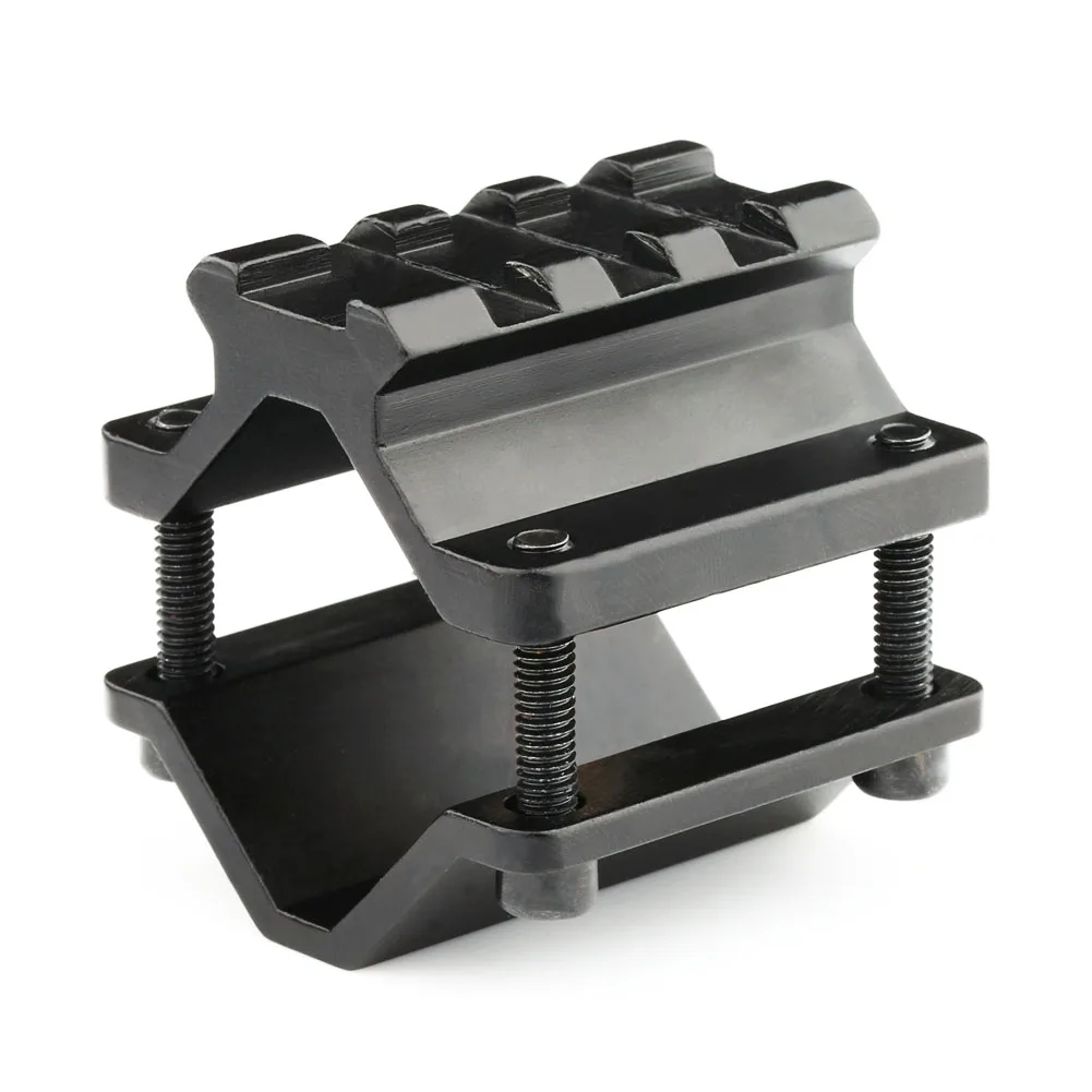 

VERY100 Hunting Universal Single Rail Picatinny Weaver Barrel Mount with 3 Slots Clamp on New