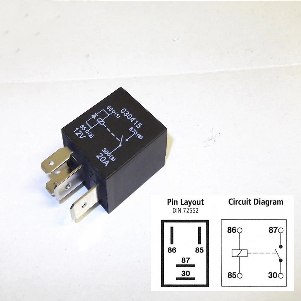 Fused On/Off Car Motor Automotive Fused Relay DC 12V 30A 4 Pin 4P SPST Metal