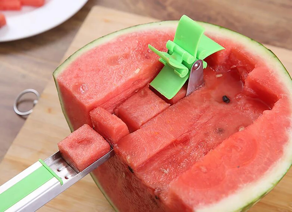 

Stainless steel Watermelon Cutter Windmill Shape Watermelon Power Save Cutter Creative Watermelon Cutting Tool kitchen gadget