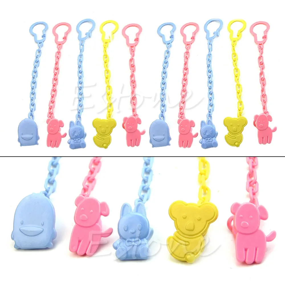 

Lot Cute Baby Infant kids Dummy Pacifier Soother Chain Clips Holder Toddler Toy Chupeta Pacifier Clips