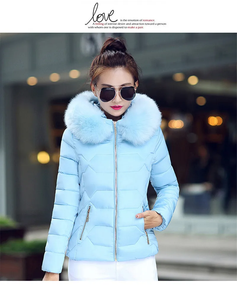 Collor Capuche Bas Vers Femmes M À rose Grande Sweat Veste Femelle Le Fourrure Et Coton Belle Manteau blanc Rembourré Avec Plus Noir Parkas pu gris Hiver Manteaux Taille Parka La xl Ciel uc5TJF1lK3