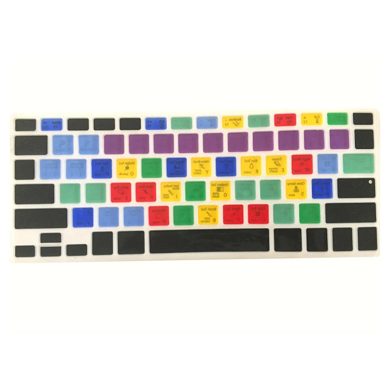 Adobe Photoshop клавиатура быстрого дизайна функциональный силиконовый чехол для Macbook