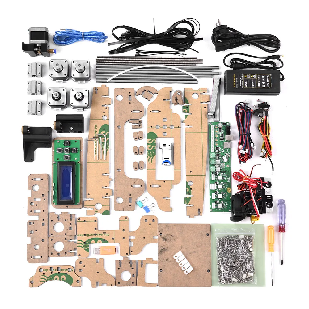 Распродажа XY-100 tronxy DIY Kit портативный настольный 3d принтер Высокая точность MK10 экструдер 2004A ЖК-экран с 8 Гб карта памяти