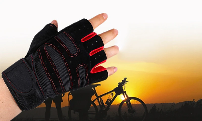 M-XL Gym Gloves Heavyweight Sports Exercise Weight Lifting Gloves Body Building Training Sport Fitness Gloves (9)