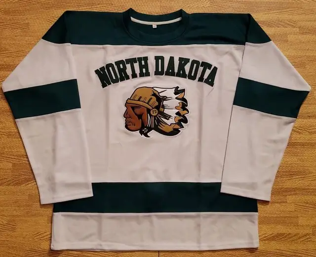 Rare North Dakota Fighting Sioux Hockey Jersey Embroidery Stitched Customize any number and name