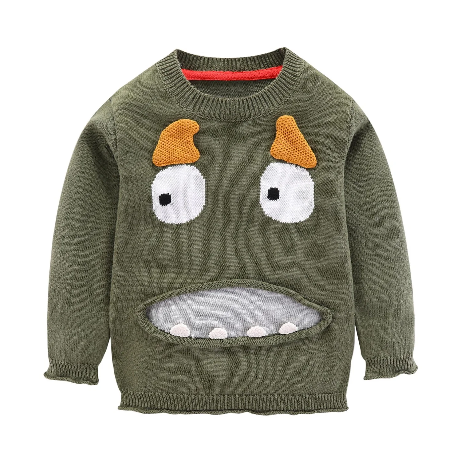 Mud Kingdom Cute Little Boys Pullover Sweater Cartoon Animals