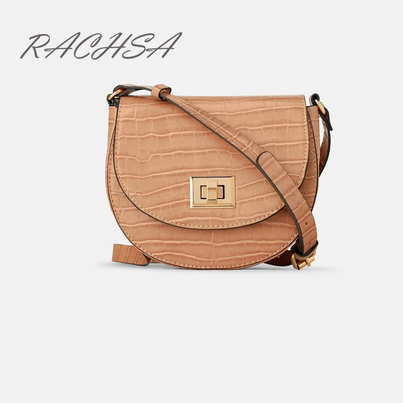 Animal Print Women Crossbody Satchel Bag Small Saddle Purse and Tote Shoulder Handbags Crescent Moon High Quality PU Leather