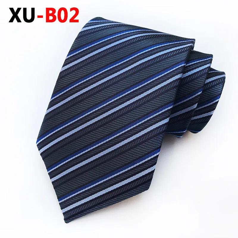 

Dark Blue Striped Tie 8 Cm Business Casual Necktie Silk Boutique Comfortable Tie