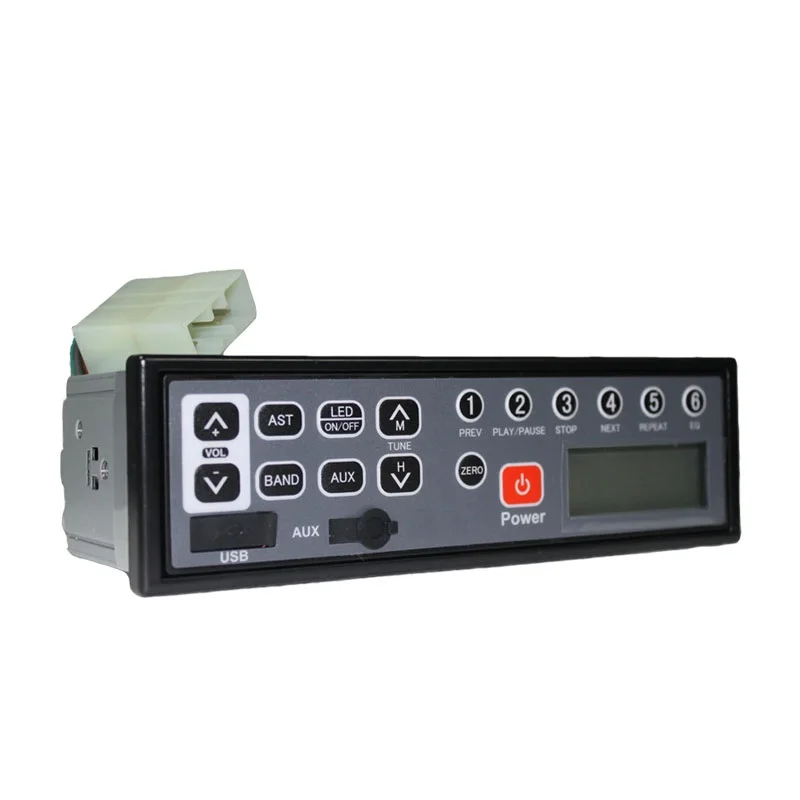 M-101 HIDAKA 12 В 24 В Автомагнитола 1din In-Dash AM/FM с USB AUX-IN светодиодный часы в режиме реального времени костюм для экскаватора радио