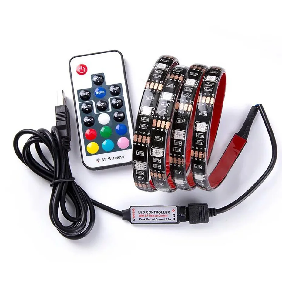 USB Светодиодная лента светильник SMD 5050 RGB красочный DC5V гибкий светодиодный светильник лента Bluetooth водонепроницаемый ТВ фоновый светильник ing