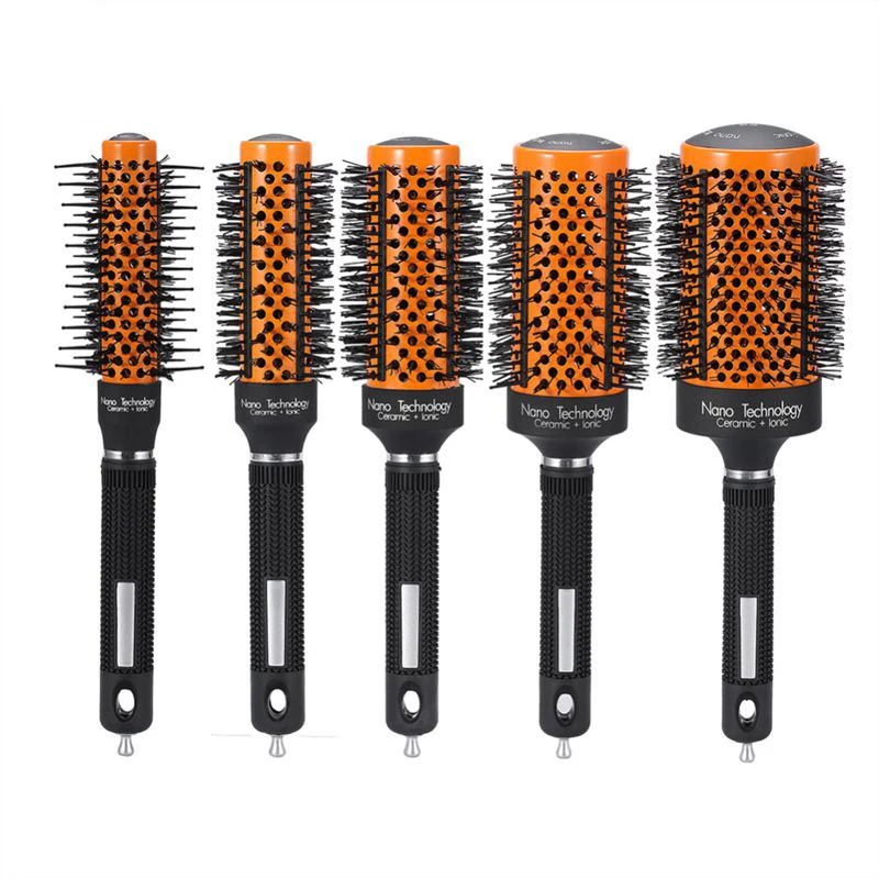 

NEW Upgrade Round Hair Brush Comb Ceramic Ionic Anti-static Professional Hair Curling Brush Comb Massage Hairbrush Roller Comb