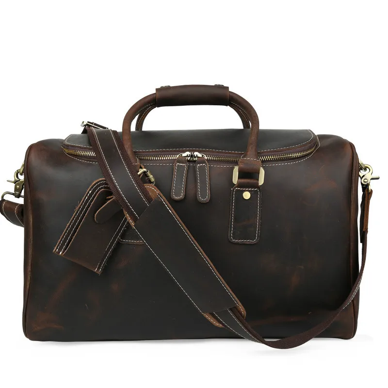 Luxury Fashion Genuine Leather Duffle Bag For Men Women Travel Luggage Bags Designer Weekend Bag ...