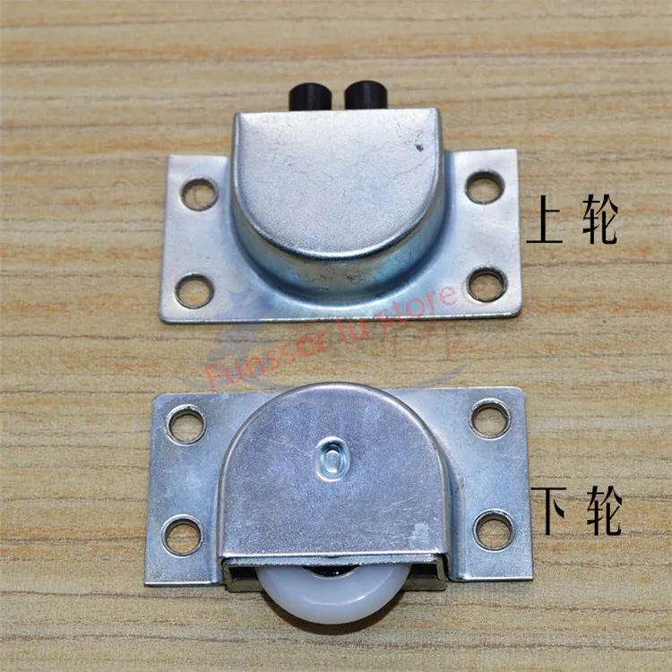 

4 Pairs Of White Metal Wardrobe Sliding Doors Plastic Bearing Roller Wheel Wardrobe-Roller Plastic-Bearing Pulley