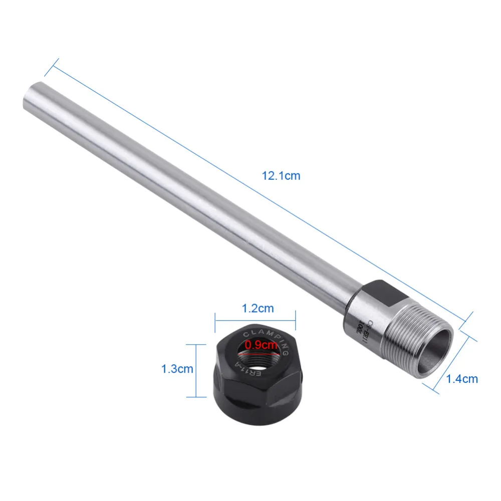 ER11A цанговый патрон Держатель удлинитель токарный стержень прямой хвостовик патрон Держатель для ER11 цанговый ЧПУ гравировальный станок и фрезерный токарный станок