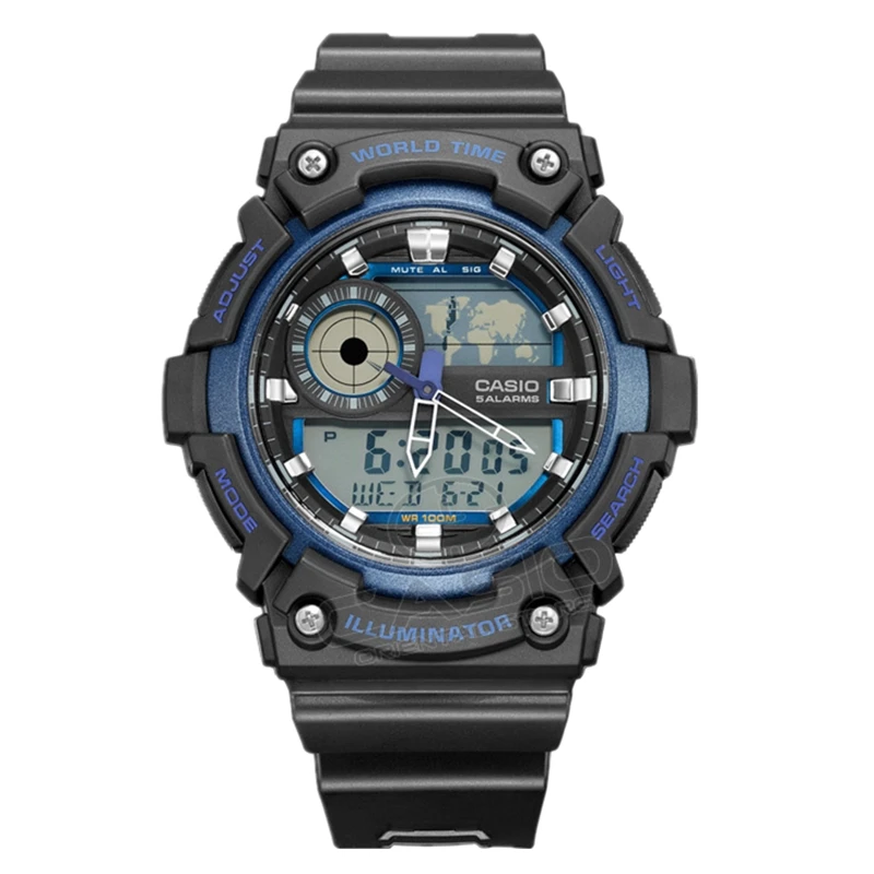 Casio Мужские часы цифровые кварцевые 100 метров водонепроницаемые Топ брендовые