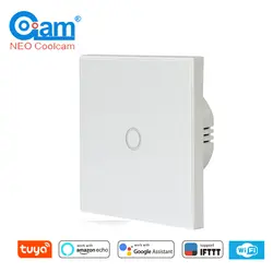 NEO Coolcam умный Wifi настенный выключатель света 1 банда сенсорный/WiFi Пульт дистанционного управления Умный дом настенный сенсорный