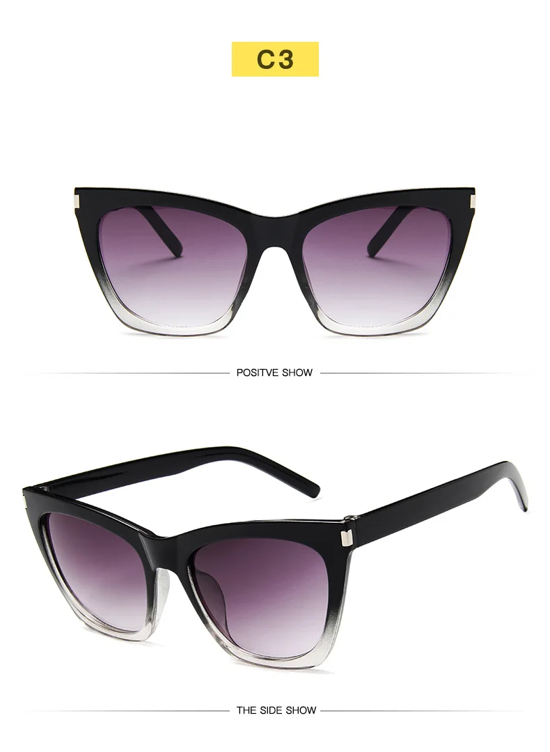 2019 Fashion Cute Sexy Retro Cat Eye Sunglasses Women Vintage Brand Designer Cateye Sun Glasses For Female Ladies UV400