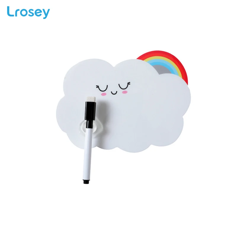 Rainbow Cloud С ручкой на холодильник магнитная доска для записей перезаписываемая доска для сообщений маркер напоминание блокнот настенное украшение на холодильник магнитная наклейка - Цвет: Rainbow Cloud