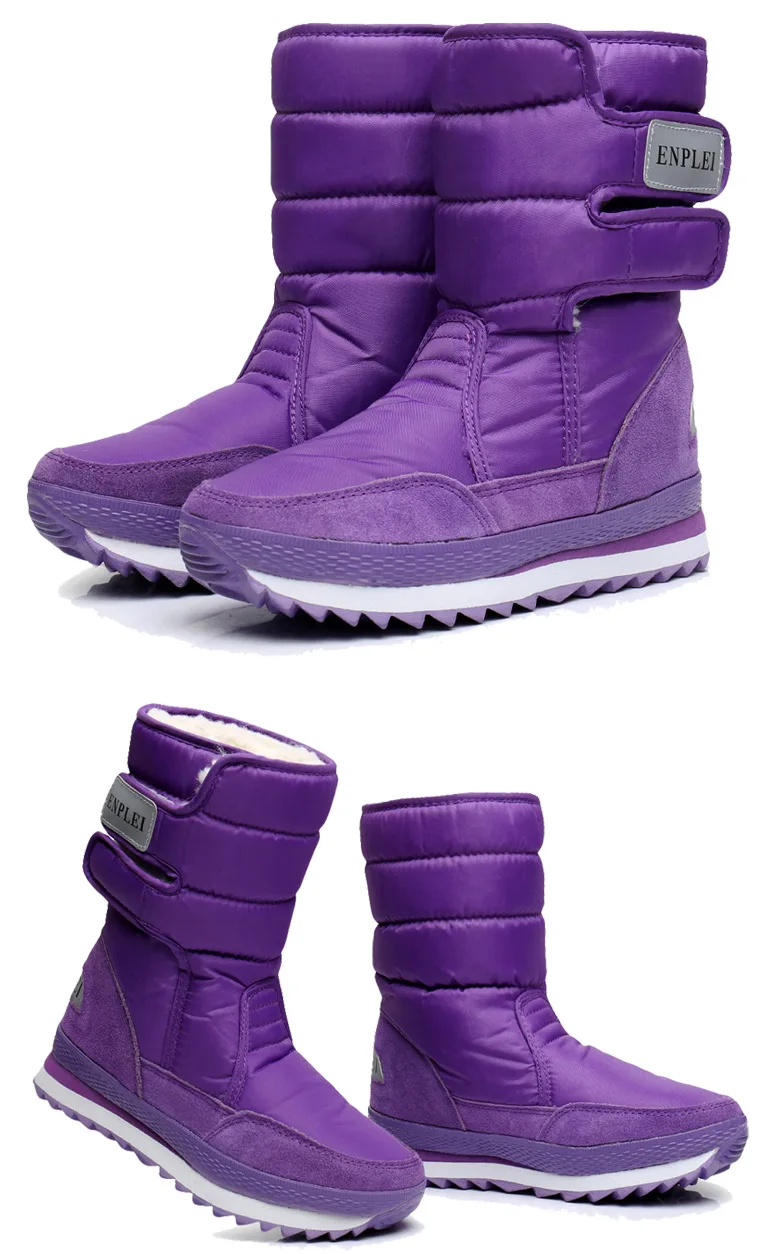 XEK/Новинка года; теплые однотонные Нескользящие зимние ботинки; женские водонепроницаемые зимние ботинки; Теплая обувь; Botas Mujer Plataforma; ZLL18