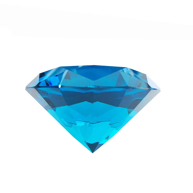 AquamarineCrystal стекло Fengshui Алмазный пресс-папье 50 мм 1 шт. для индивидуального печати драгоценный камень подарок