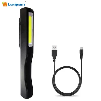 

Lumiparty Utral Bright COB LED USB Charging Flashlight Worklight Portable Pen Inspection Light with Magnetic Clip for Camping
