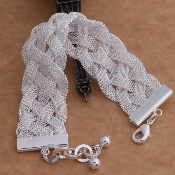 

AH003 Hot 925 sterling silver bracelet, 925 sterling silver fashion jewelry Mesh weaving /agxaiyea auzajmga