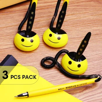 

M&G 3pcs/lot 0.5mm Desktop Gel Pen Counter Security Ink Pens Extra Fine Office School Supplies Stationery Kids Student