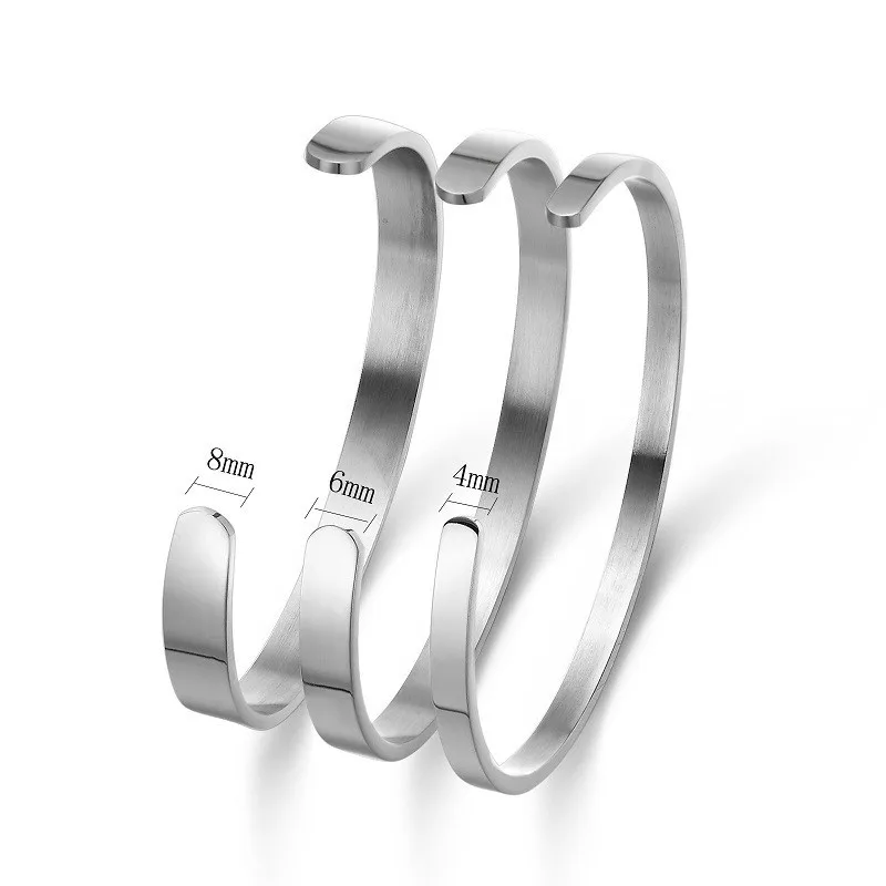 

Customized Lettering pattern Engraving Couple Bracelet Stainless Steel Chain Id Tag Bracelets For Lover Valentines Day