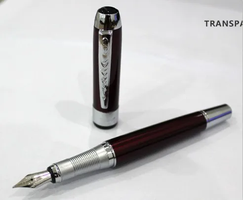 Топ продаж Серебряная перьевая ручка Jinhao 250 F Перо Серебряная отделка Съемный конвертер чернил - Цвет: W