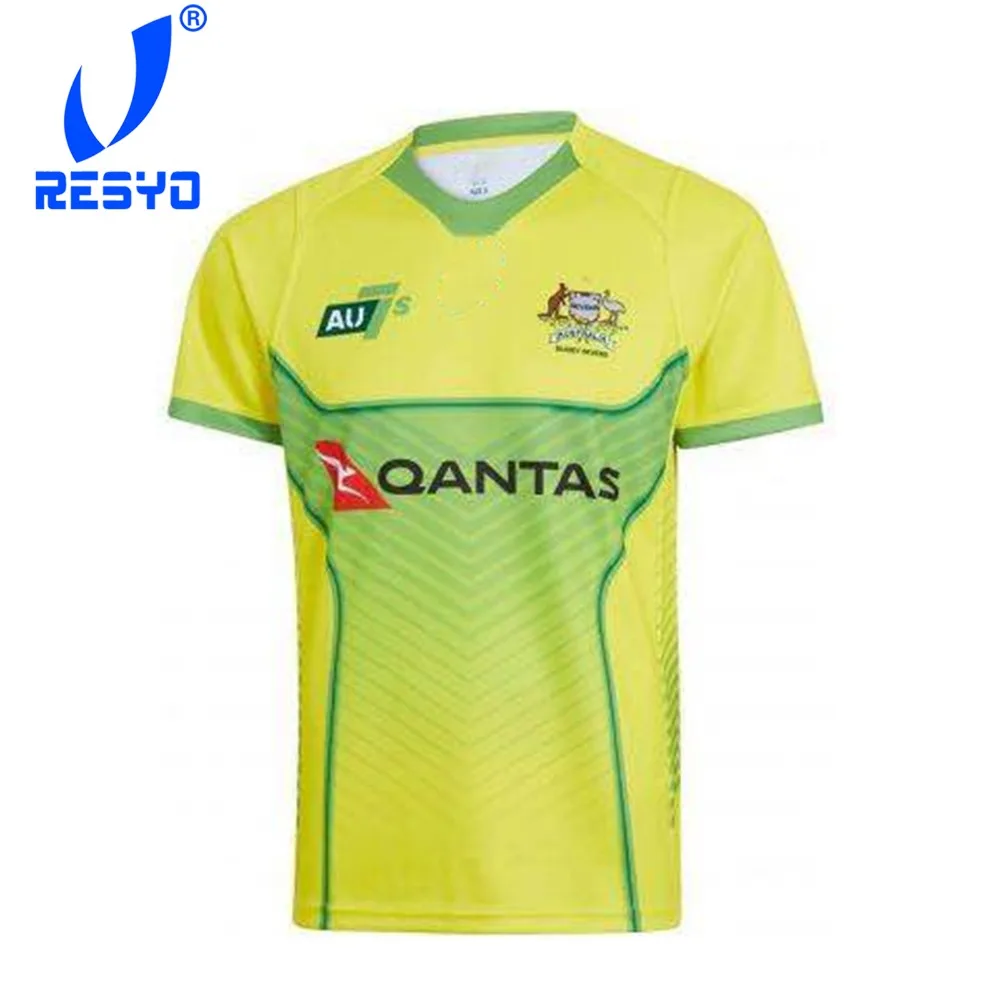 

RESYO for 2019 Australia Sevens Kangaroo RUGBY JERSEY Sport shirt Size:S-3XL Free Shipping