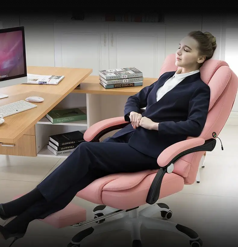 Computer chair family office chair can lie down boss chair lift swivel chair massage put foot rest lunch break chair Computer chair family office chair can lie down boss chair lift swivel chair massage put foot rest lunch break chair