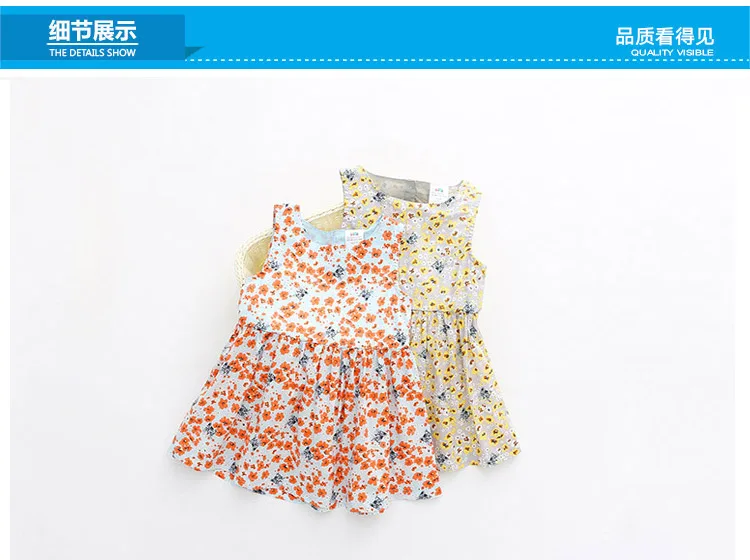 2018 Summer 2-10 Years Sexy Heart Shape Backless Floral Full Print Princess Dance Party Prom Little Kids Girl Cottoning Dress (5)