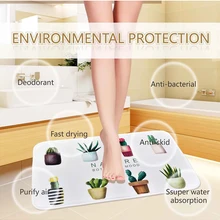 Коврик для пола мягкий коврик для ванной с принтом в горшке полиэстер абсорбирующий Противоскользящий прочный ковер для гостиной спальни