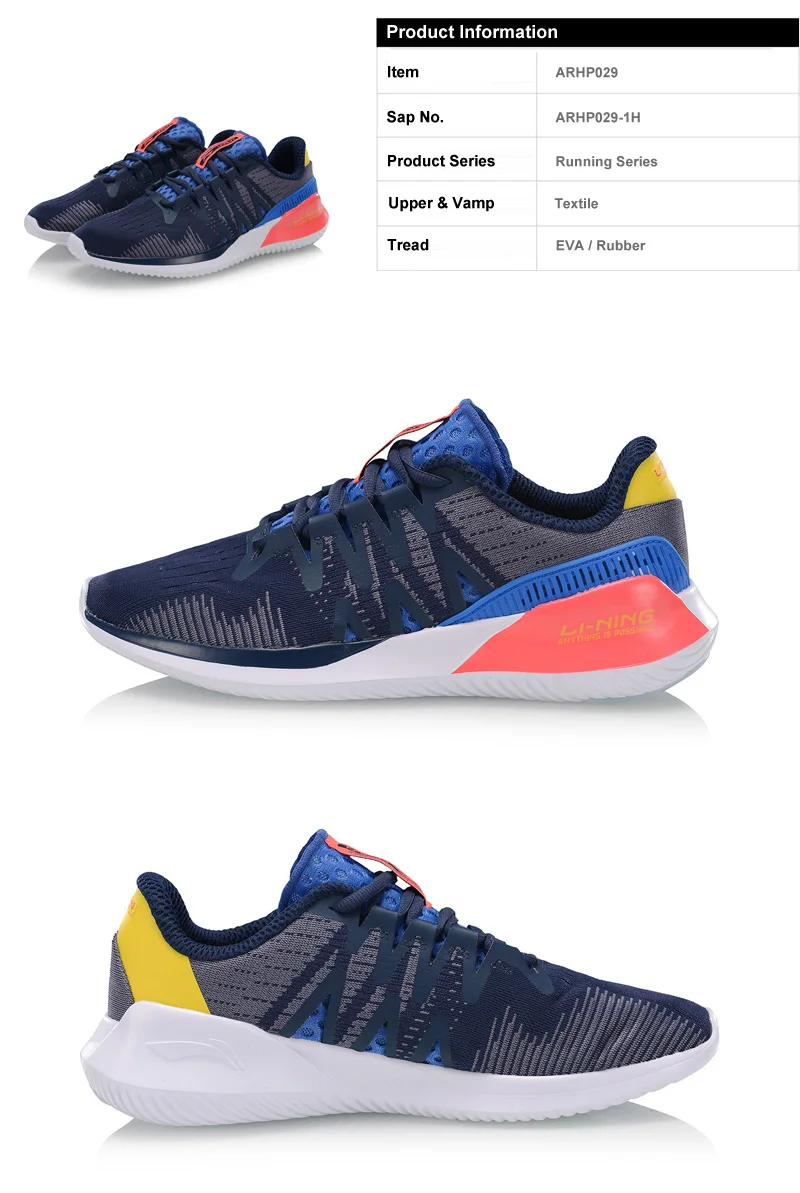 Li-Ning/мужские кроссовки с амортизацией для бега; дышащий светильник; спортивная обувь для фитнеса с цветной подкладкой; кроссовки; ARHP029 XYP914