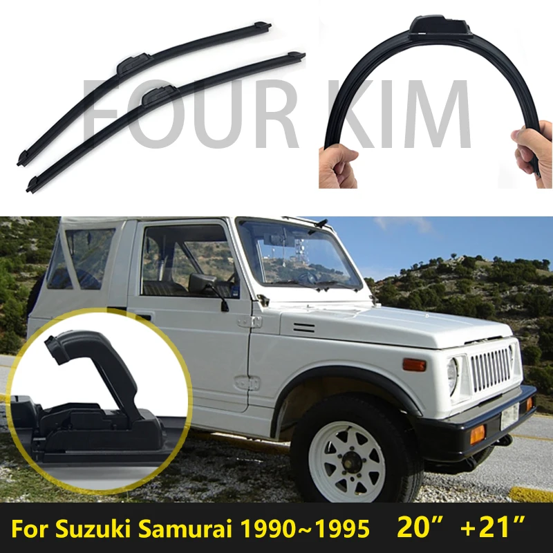 for Suzuki Samurai 19901995 Car Windscreen Wiper Frameless U J Hook