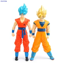 

A Pair Dragon Ball Z Super Saiyan Goku Son Gokou Kamehameha Trunks Vegeta Buu Gotenks PVC Action Figure Model Toy Gift