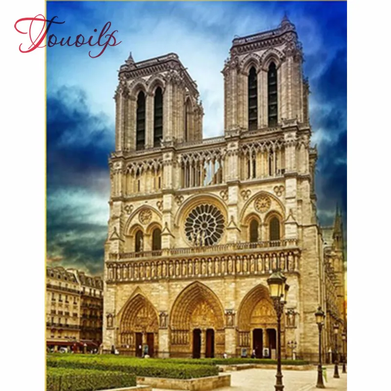 Всемирно известные живописные места &quotNotre Dame de Paris&quot 5D DIY алмазная живопись