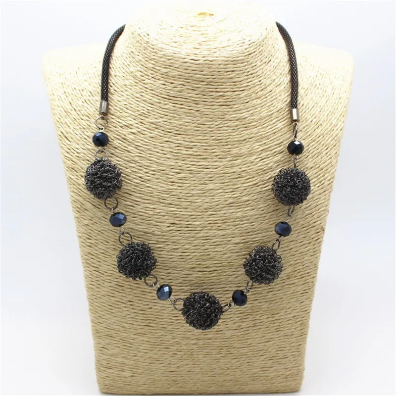 Collier Femme Statement Bohemian Resin Beads Collares Necklaces & Pendants Gold Choker Colar for women jewelry Accessories