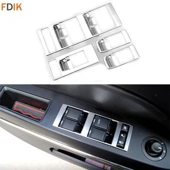 

4pcs Chrome Interior Accessories Door Armrest Window Switch Trim Button Cover for Jeep Compass Patriot 2011 2012 2013 2014 2015