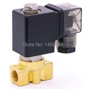 

PU-03-1-4 Wiring type 2 way direct acting NC brass G1/4" bsp Dental machine steam solenoid valve FKM Seal orifice 3mm