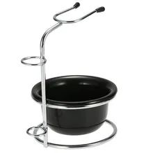 Бритвенная Бритва для ухода за бородой, набор бритв, хромированный бритвенный держатель для кисти с пластиковой чашей/Набор кружек, безопасная щетка для бритья