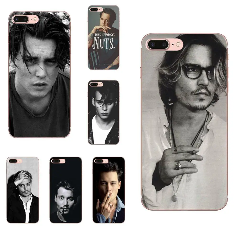 

Soft TPU Phone Cases Covers Johnny Depp Diy Colorful For Samsung Galaxy Note 5 8 9 S3 S4 S5 S6 S7 S8 S9 S10 mini Edge Plus Lite