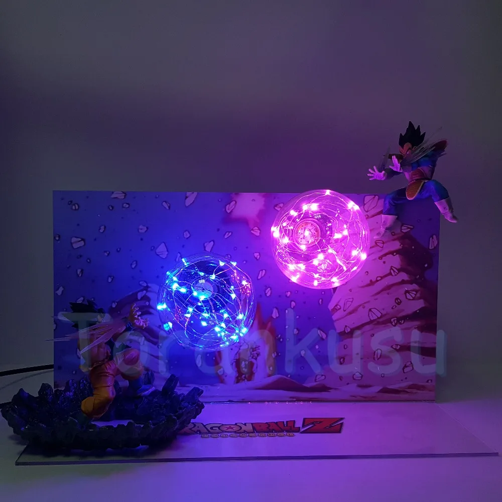 Dragon ball Z Son Goku Kamehameha VS Vegeta Galick ружье DIY светодиодный Набор фигурок dragon ball lampara фигурка драконьего шара