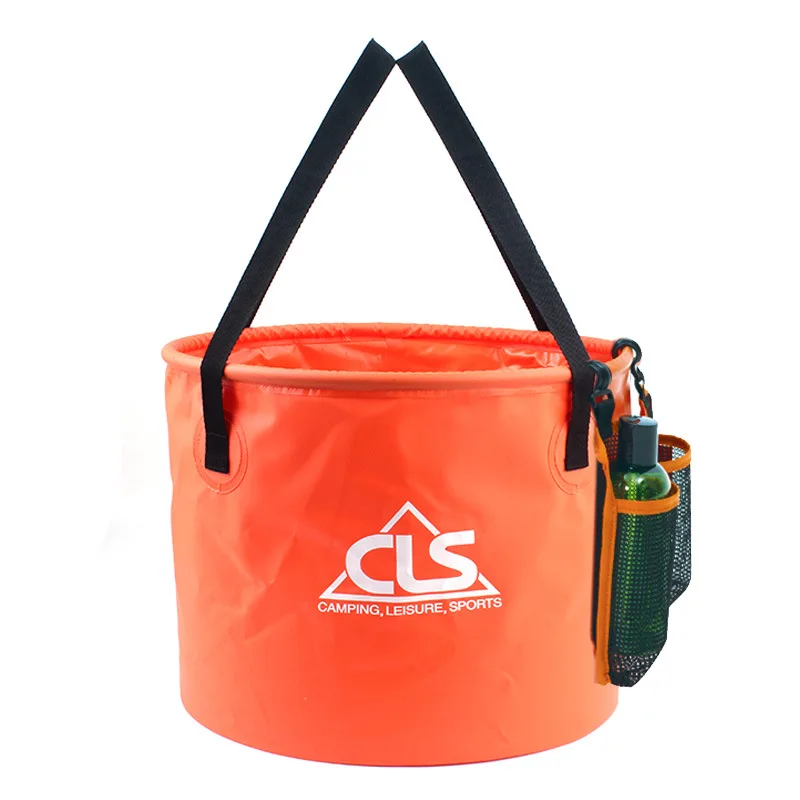 30L outdoor folding bucket camping supplies washing dishes telescopic basin fishing car storage basket picnic large tote