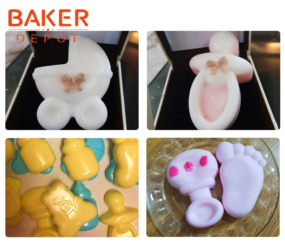 BAKER DEPOT силиконовая форма для торта автомобильный мыло формы для ног медведь желе Пудинг Форма для торта формы для духовки ледяные конфеты формы