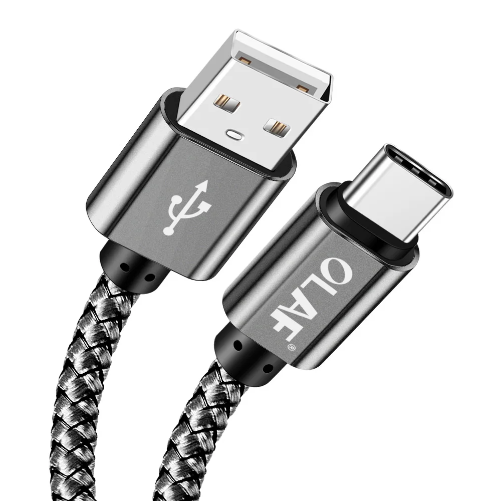 Олаф 3 м usb type C кабель UBS-C 2A Быстрая зарядка type-C кабель для синхронизации данных для samsung Note 8 9/S8 Nexus 6P 5X nintendo Switch - Цвет: gray